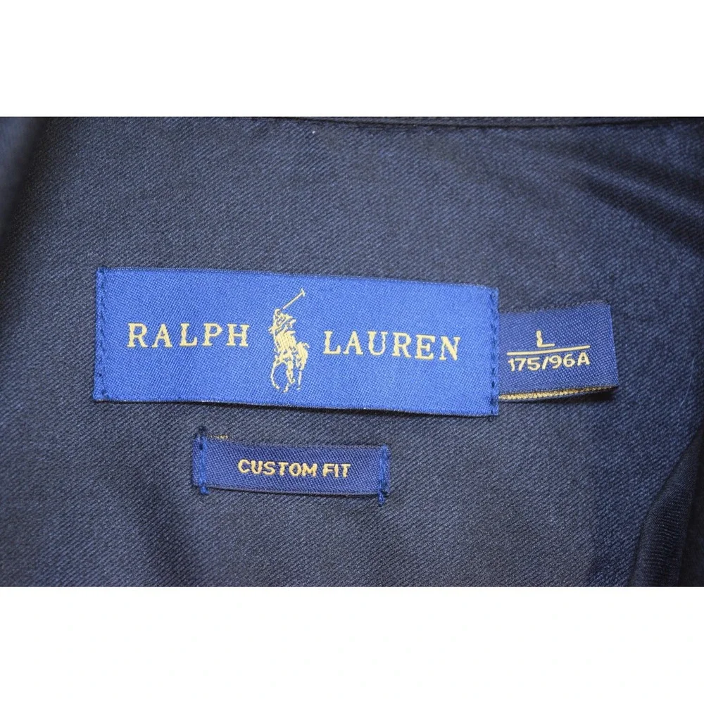 Polo Ralph Lauren SLIM FIT Long Sleeve Button Down Shirt MENS L Shiny Black
